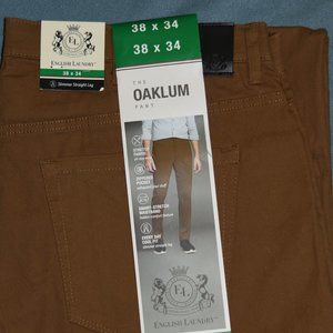 Brand New Mens  Oaklum English Laundry Pants/ Brown Size 38 X 34